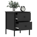 ZNTS Bedside Cabinets 2 pcs Black 40x42x50 cm Engineered Wood 825984