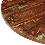 Table Top 90x3.8 cm Round Solid Wood Reclaimed 370033