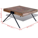 ZNTS Coffee Table with V-shaped Legs Reclaimed Teak Wood 241712