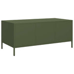 ZNTS Coffee Table Olive Green 101.5x50x43.5 cm Cold-rolled Steel 851278