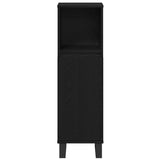 Bathroom Furniture Set with Storage 3 pcs Black Engineered wood 3378512