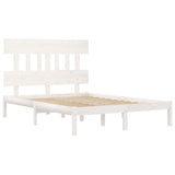 Bed Frame without Mattress White 120x200 cm Solid Wood 3104734