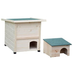 ZNTS @pet Hedgehog House XL 53x65x52cm Wood White 447626