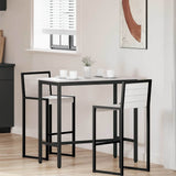 Table White 100 x 50 x 91 cm Engineered Wood and Steel 873781