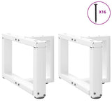 Coffee Table Legs T-Shaped 2 pcs White 40x25x cm Steel 4013005