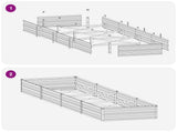Raised Garden Bed Wood Brown 320 x 80 x 24 cm cold-rolled steel 8006493