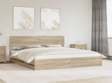 Bed Frame with Drawer Sonoma Oak 200 x 200 cm Engineer Wood 3411480