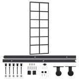 Sliding Door with Hardware Set ESG Glass&Aluminium 76x205 cm 3081957