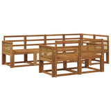 Outdoor Sofa Set 7 pcs Natural Solid Acacia Wood 3385295