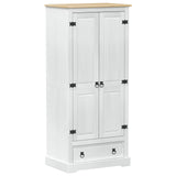 Wardrobes with Drawer White 76 x 50 x 170 cm Solid Pine Wood 42024936