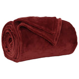 Throw Blankets 6 pcs Bordeaux Red 240 x 270 cm Fleece 42016820