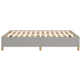 Bed Frame without Mattress Light Grey 135x190 cm Double Double Fabric 349866