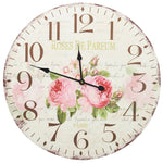 ZNTS Vintage Wall Clock Flower 60 cm 325177