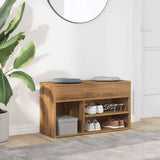 Shoe Bench Artisan Oak 80x30x45 cm Engineered Wood 856757