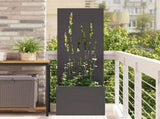 Garden Privacy Screen Black 50 x 150 cm Cold-rolled steel 876462