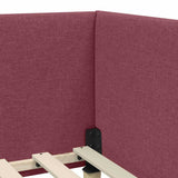 Corner Bed Frame with Headboard Wine Red 80 cm x 200 cm Velvet 42016176