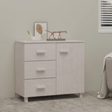 Sideboard HAMAR White 90x40x80 cm Solid Pinewood 340429