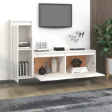 TV Cabinets 2 pcs White Solid Wood Pine 3100115