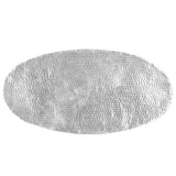 Coffee Table Hammered Silver 100x50x28 cm Aluminium 246506