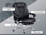 Massage Office Chair, Heated Reclining Computer Chair with Adjustable Height and Footrest, Black T3398P377450