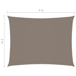 ZNTS Sunshade Sail Oxford Fabric Rectangular 3x4 m Taupe 135430