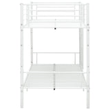 Bunk Bed without Mattress White Metal 90x200cm 287909