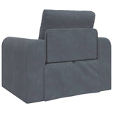 Folding Sofa Bed Dark Grey 98 x 71 x 83 cm Velvet 42030504