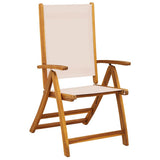 7 Piece Garden Dining Set Solid Wood Acacia and Textilene 3279278