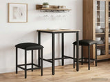 Bar Stool 2 pcs Black 40 x 32 x 64 cm Engineered Wood 8006162