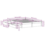 Bed Frame without Mattress 120x190 cm Small Double Solid Wood Pine 3301650