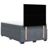 Box Spring Bed with Mattress Dark Grey 120x190 cm Small Double Velvet 3290859