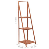 Plant Stand Cedar Wood 45x40x145 cm 246437
