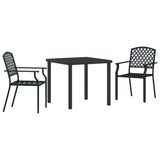 Garden Dining Set 3 pcs Anthracite Powder-Coated Steel 3379303