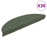 Stair Mats Self-adhesive 30 pcs 56x17x3 cm Green Half Round 3365690