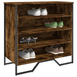 Shoe Cabinet Smoked Oak 80x38x78 cm Engineered Wood 848651