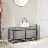 Storage Box with Lid Grey Sonoma 100x40x51.5 cm Engineered Wood 848807