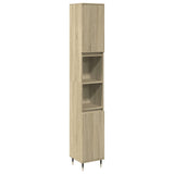 Bathroom Cabinet Sonoma Oak 30x30x190cm Engineered Wood 849667