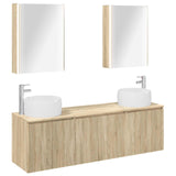 Bathroom Cabinet Set 5 pcs Sonoma Oak Engineered Wood 3406529