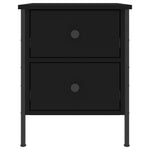 ZNTS Bedside Cabinet Black 40x42x50 cm Engineered Wood 825983