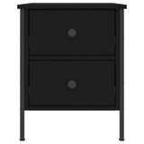 ZNTS Bedside Cabinet Black 40x42x50 cm Engineered Wood 825983