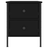 Bedside Cabinet Black 40x42x50 cm Engineered Wood 825983