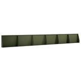 Retaining Wall 6 pcs 60 x 12 x 40 cm Steel Olive Green 3449166