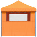 ZNTS Foldable Party Tent Pop-Up with 4 Sidewalls Orange 4005025