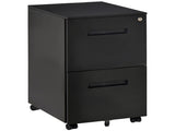 Metal Mobile File Cabinet with Wheels, Lockable 2 Drawer Filing Cabinet for A4, Legal, Letter, T3398P344781