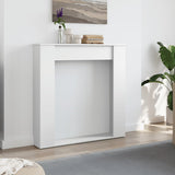 Fireplace Surround White 100x20x100 cm Engineered Wood 854571