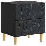 Bedside Table 2 pcs Black 43 x 34.5 x 48 cm Engineered Wood 894988