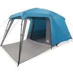 Camping Tent with Porch Dome 5-Person Blue Waterproof 4009582