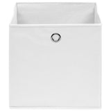 Storage Boxes 10 pcs Non-woven Fabric 28x28x28 cm White 325209