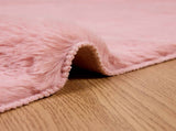 Anti-Slip Faux Rabbit Fur Rug OLITE Pink 240 x 340 cm Polyester 42021706