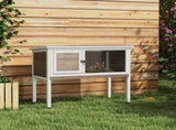 Wooden Guinea Pig Hutch, Small Animal Cage with Slide-out Tray, Openable Asphalt Roof, 84 x 43 x T3398P350036